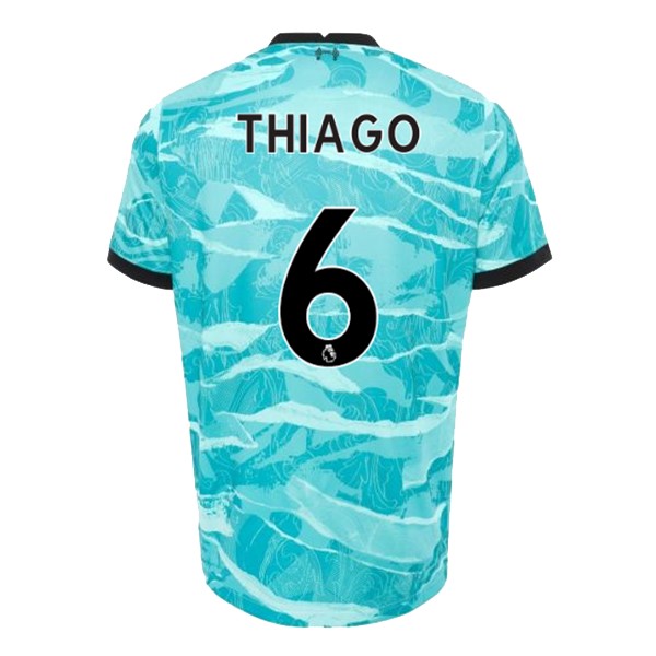 Camiseta Liverpool NO.6 Thiago 2ª 2020-2021 Azul